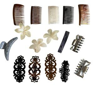 90s Goody Decorative Hair Clips & Combs Assorted Designs Plastic & Metal